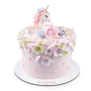 Детский торт для девочки с единорогом