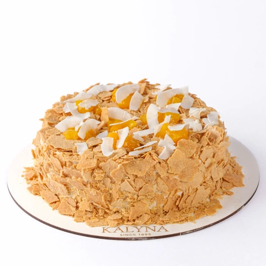 Наполеон кокосовый с сальсой манго-маракуйя